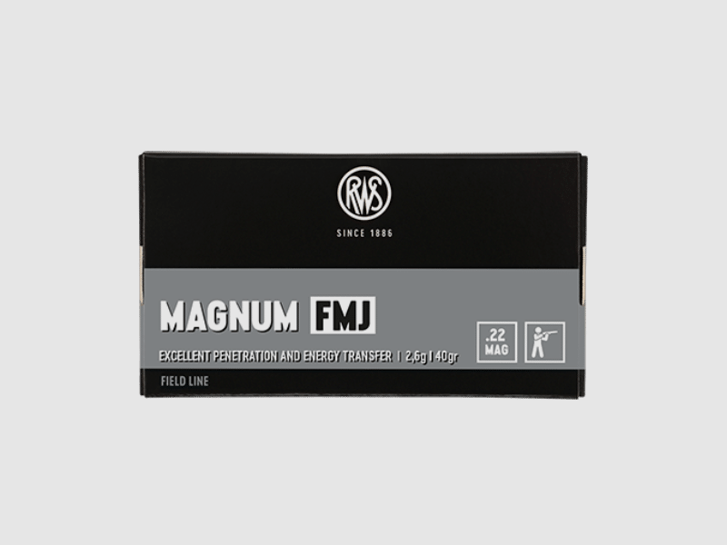 .22 WMR RWS FMJ 2.6g. / 40grs.