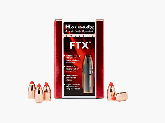 Hornady Geschoss 338 Cal .338 200gr FTX (338 Marlin Exp) (100)