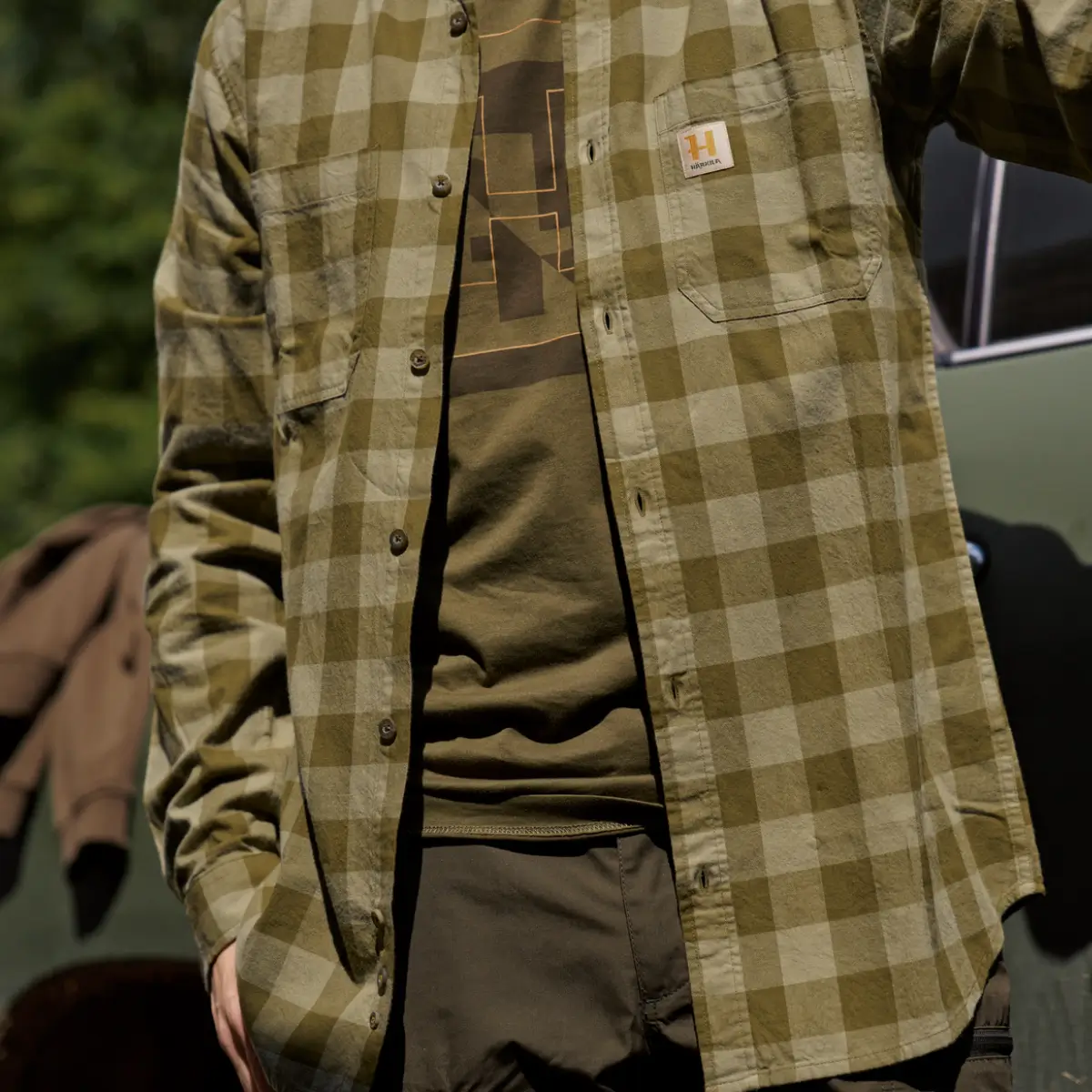 Härkila Scandinavian Hemd (Dark Olive Check), Bild 5 von 8