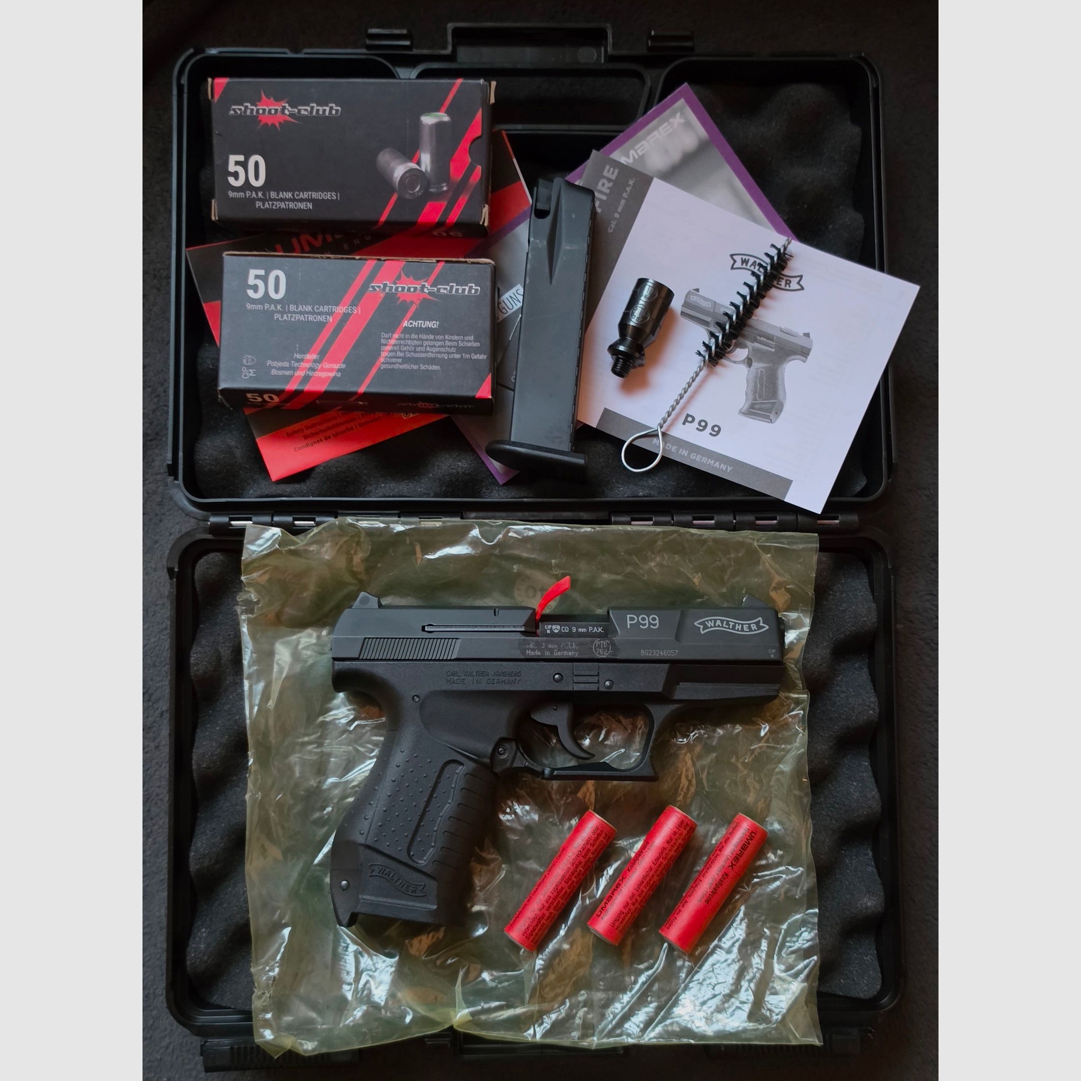 Walther P99 + Köcher + 100 Schuss