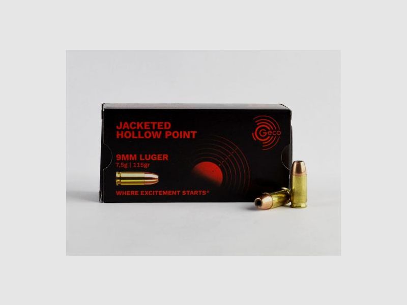 GECO 9 mm Luger, Hollow Point 115 grs