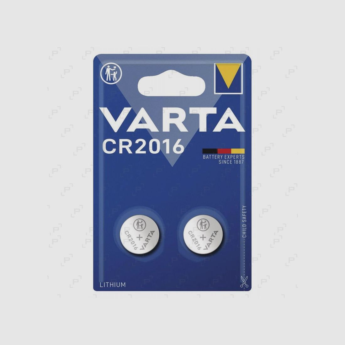 Blister mit 2 VARTA CR2016 3V Lithiumbatterien