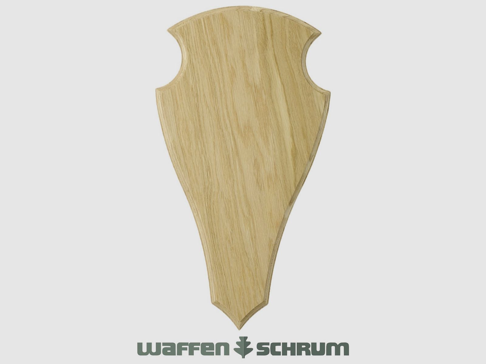 Eurohunt Geweihbrett 29x17cm Eiche - Hell - Spitz