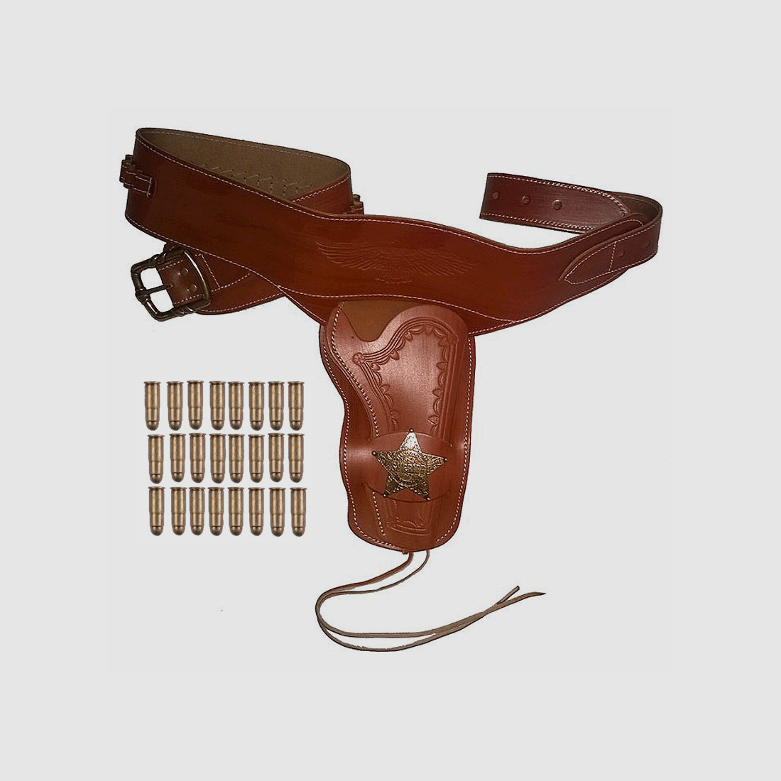 Ceinture revolver en cuir robuste