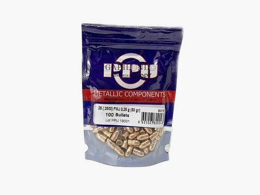 PPU Geschosse Kal. .25 FMJ 50 gr