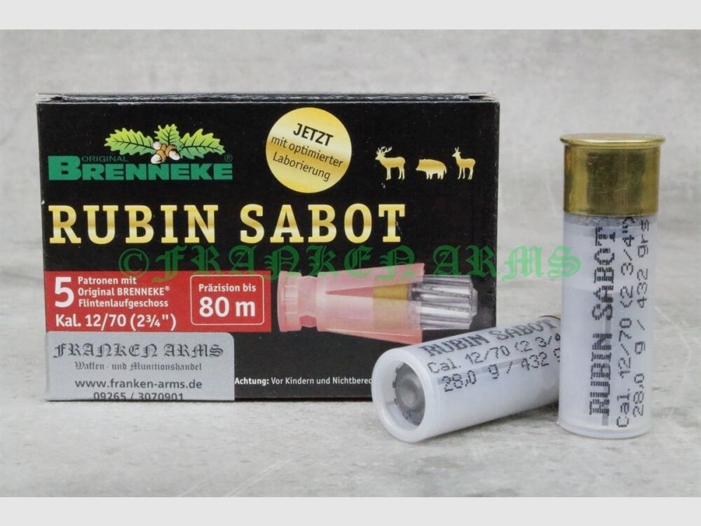 Brenneke Rubin Sabot 12/70 28g 5 Stück Staffelpreise