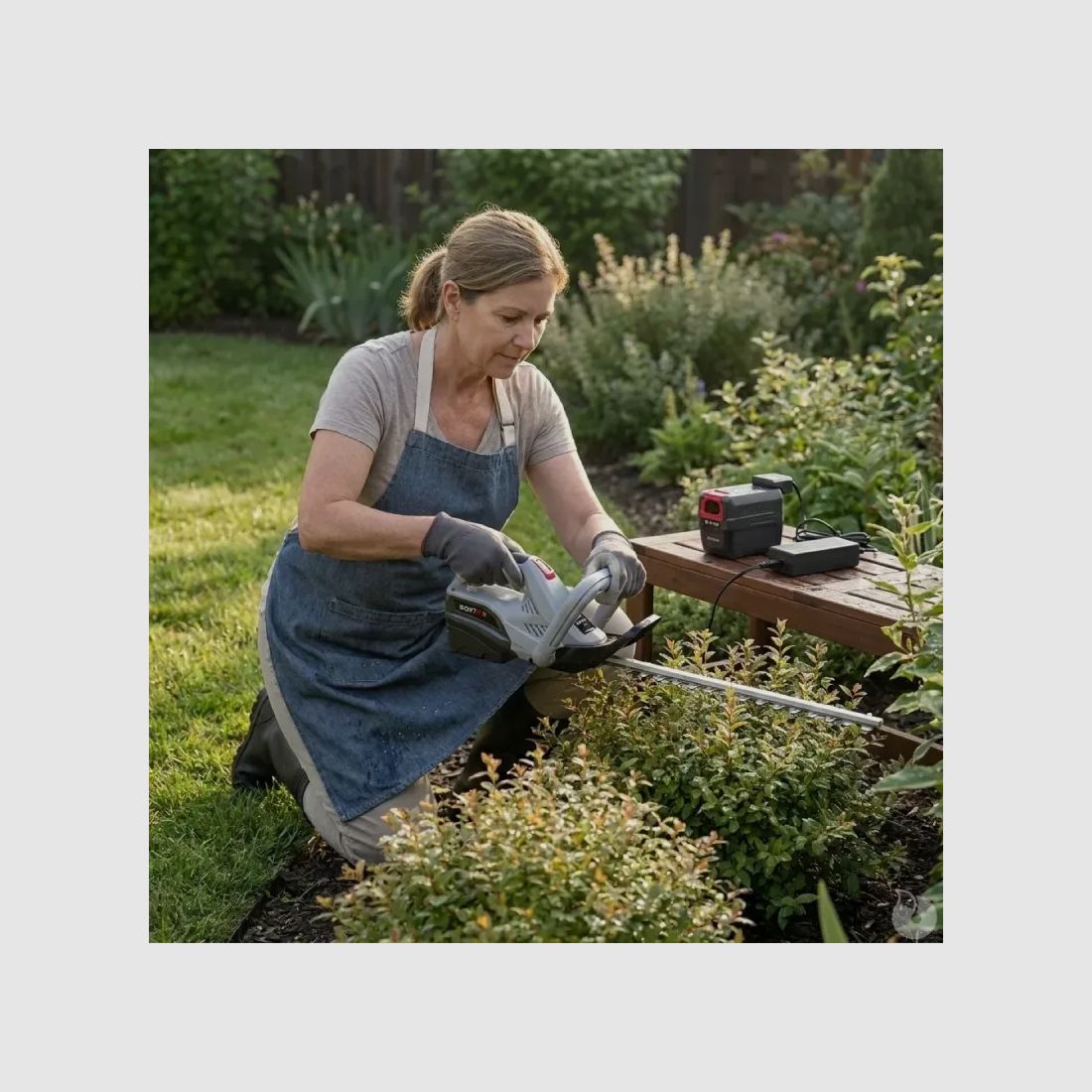 Set of 3 garden tools Hedge trimmer + Grass trimmer + Self-propelled lawn mower, image 21 of 22