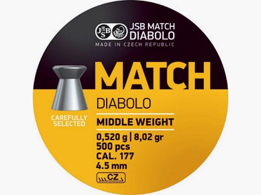 JSB Match Diabolo, 0,520g, 500 Schuss, Kal. 4,5mm