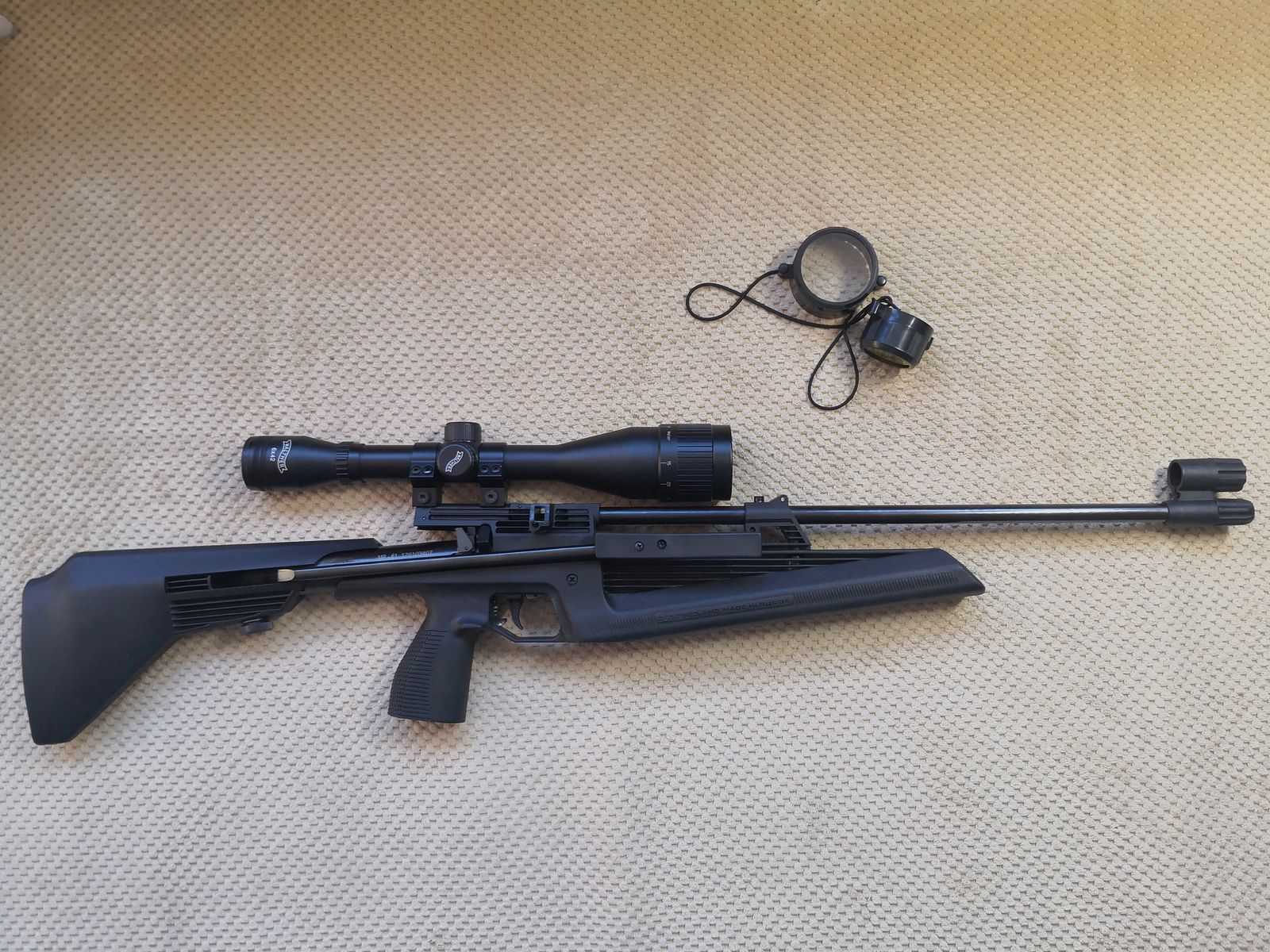 Luftgewehr Baikal MP61 + Zielfernrohr Walther ZF6x42 + Waffenkoffer + 5 Magazine 4,5mm/.177cal
