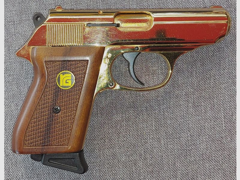 Röhm Pistole RG 100 - vergoldet - PTB 576