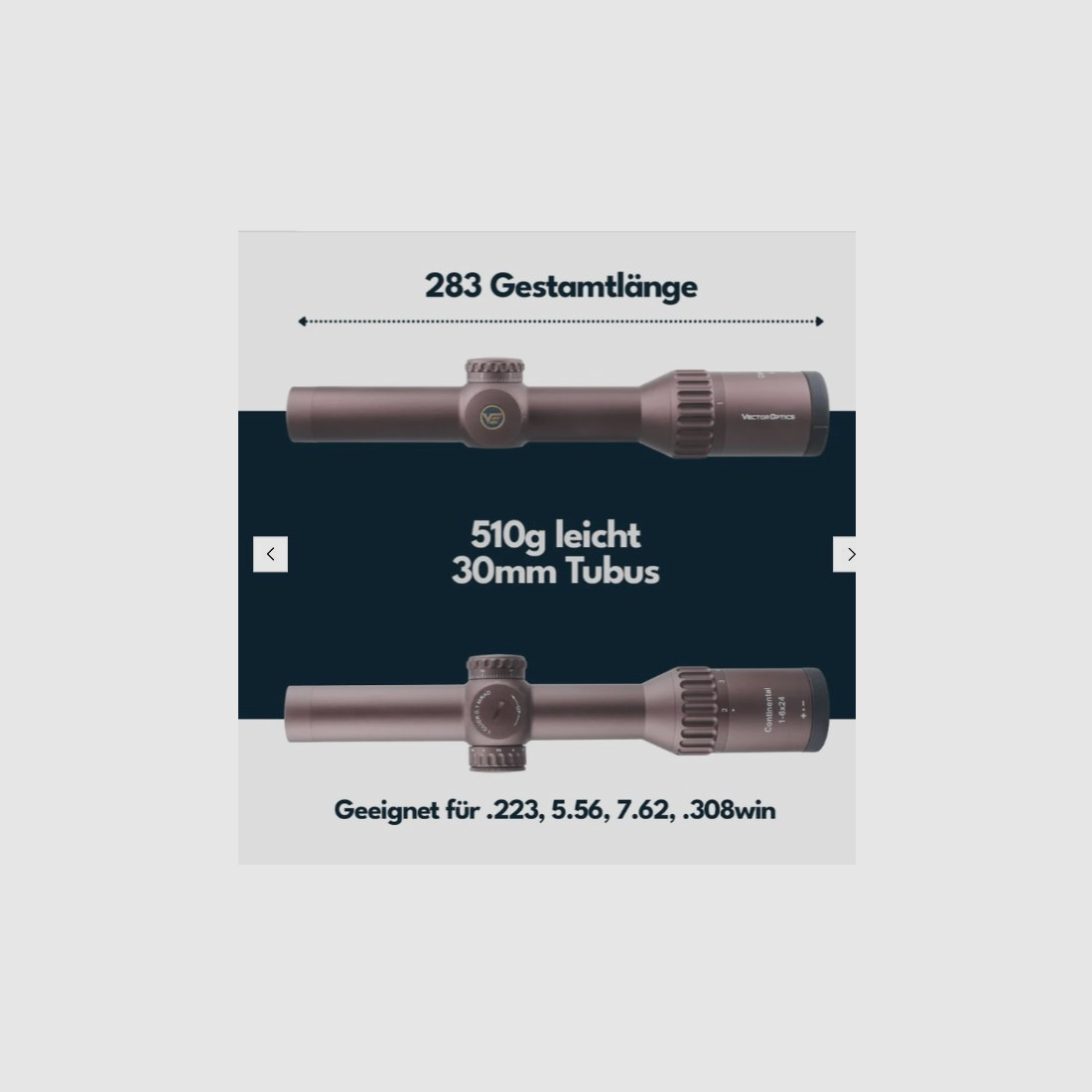 Vector Optics SCOC-34 Continental x6 Zielfernrohr 1-6x24 Coyote FDE - Montage für 21mm Picatinny/Weaver