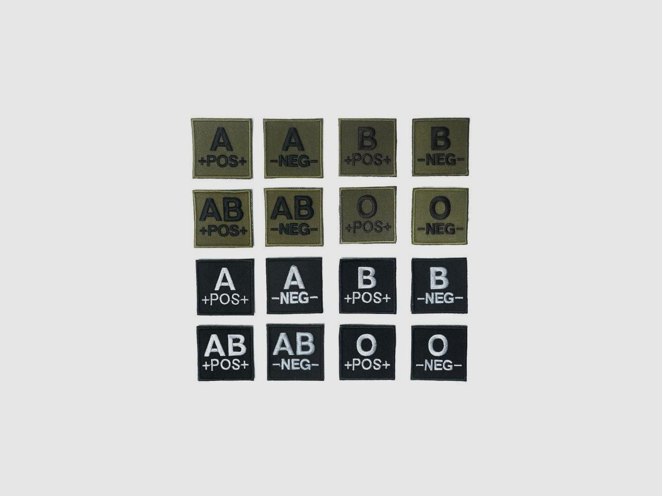 Parche de Fieltro Grupo Sanguíneo Autoadhesivo Armsco - Verde Oliva - Identificación Rápida - Fijación Práctica y Duradera, imagen 1 de 5