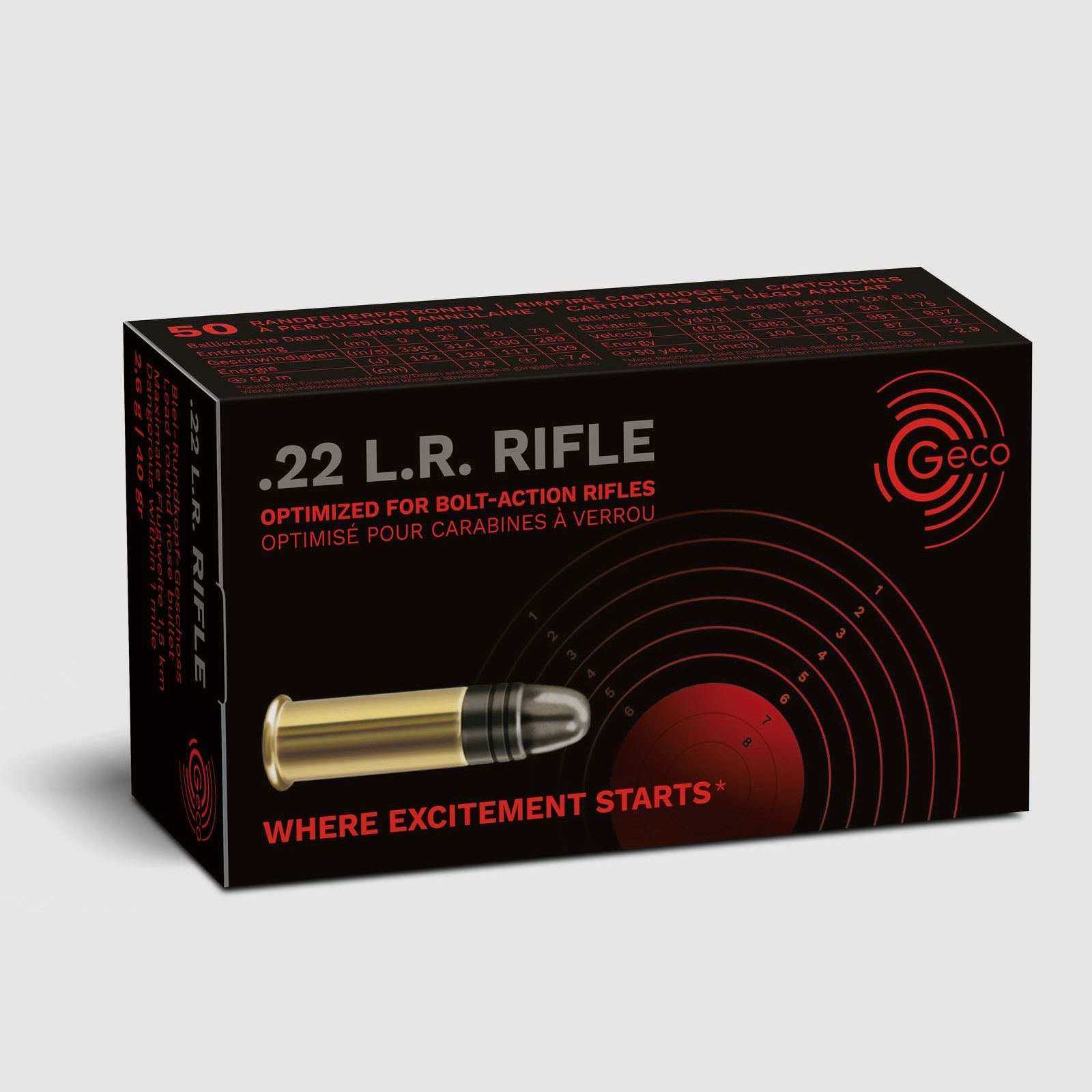 Geco .22lr Rifle 2,6g - 40gr