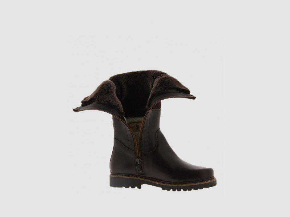 dirndl & bua Herren Stiefel mit Lammfell in Dunkelbraun, Bild 4 von 4