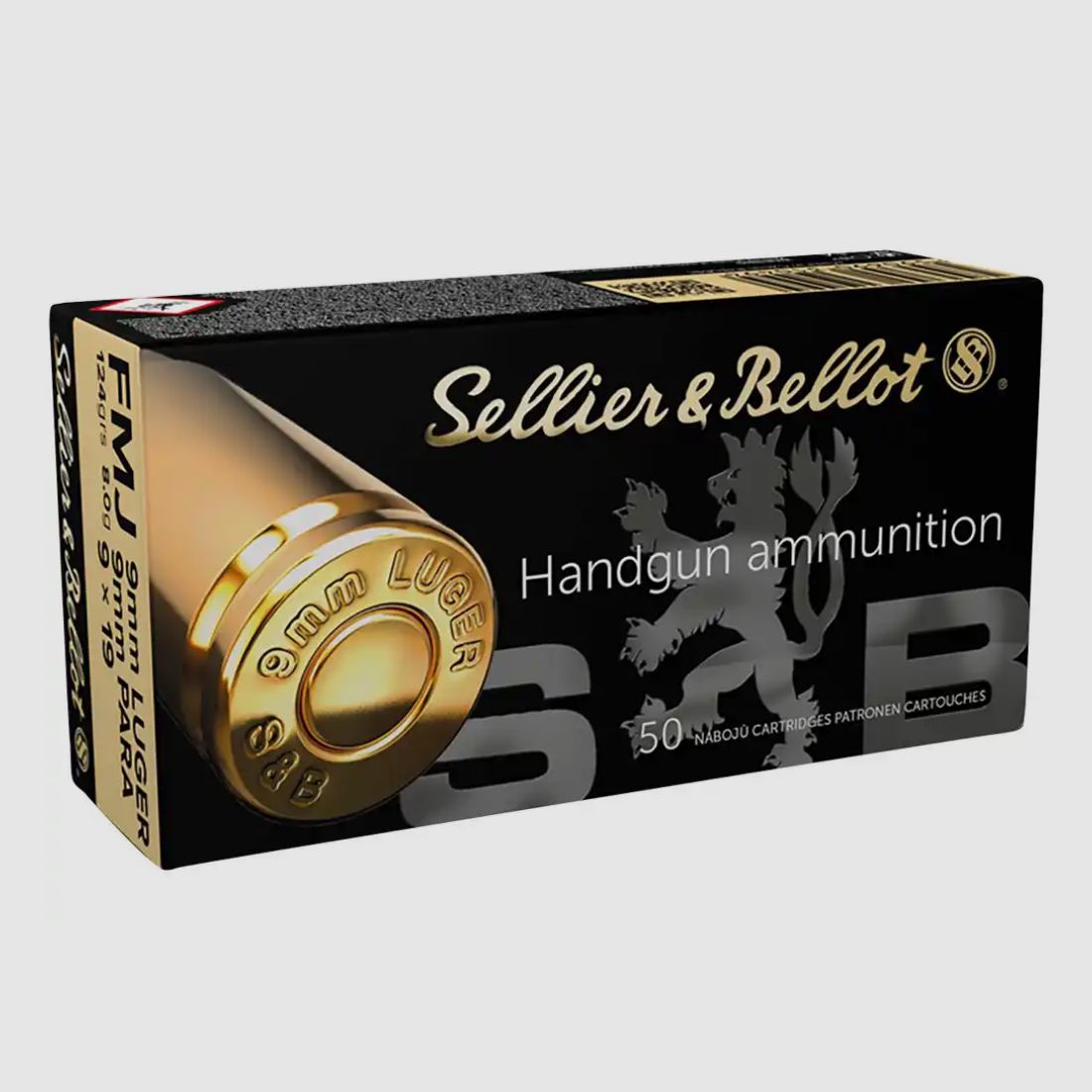 Sellier & Bellot 9 mm Luger Vollmantel 8,0g 124grs °°°°°°°°°°°°°°°°°°°°°°°°°