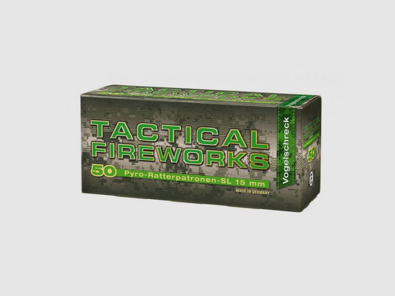 TACTICAL FIREWORKS RATTER VOGELSCHRECK - 15MM - 50 SCHUSS