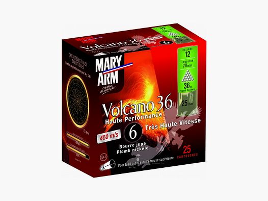 Patronen Mary Arm Volcano 36 Kal. 12 Hochgeschwindigkeit