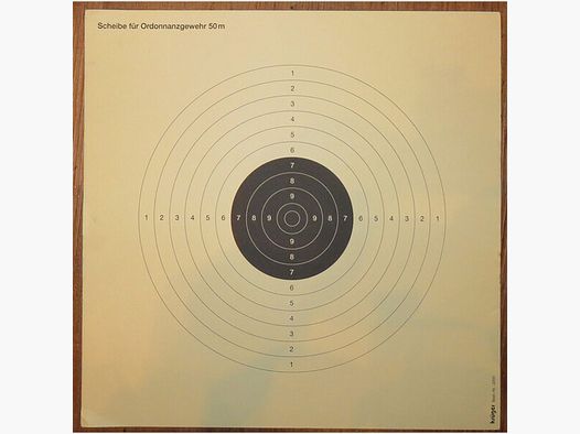 Zielscheibe Schießscheibe Ordonnanzgewehr 50m 230x