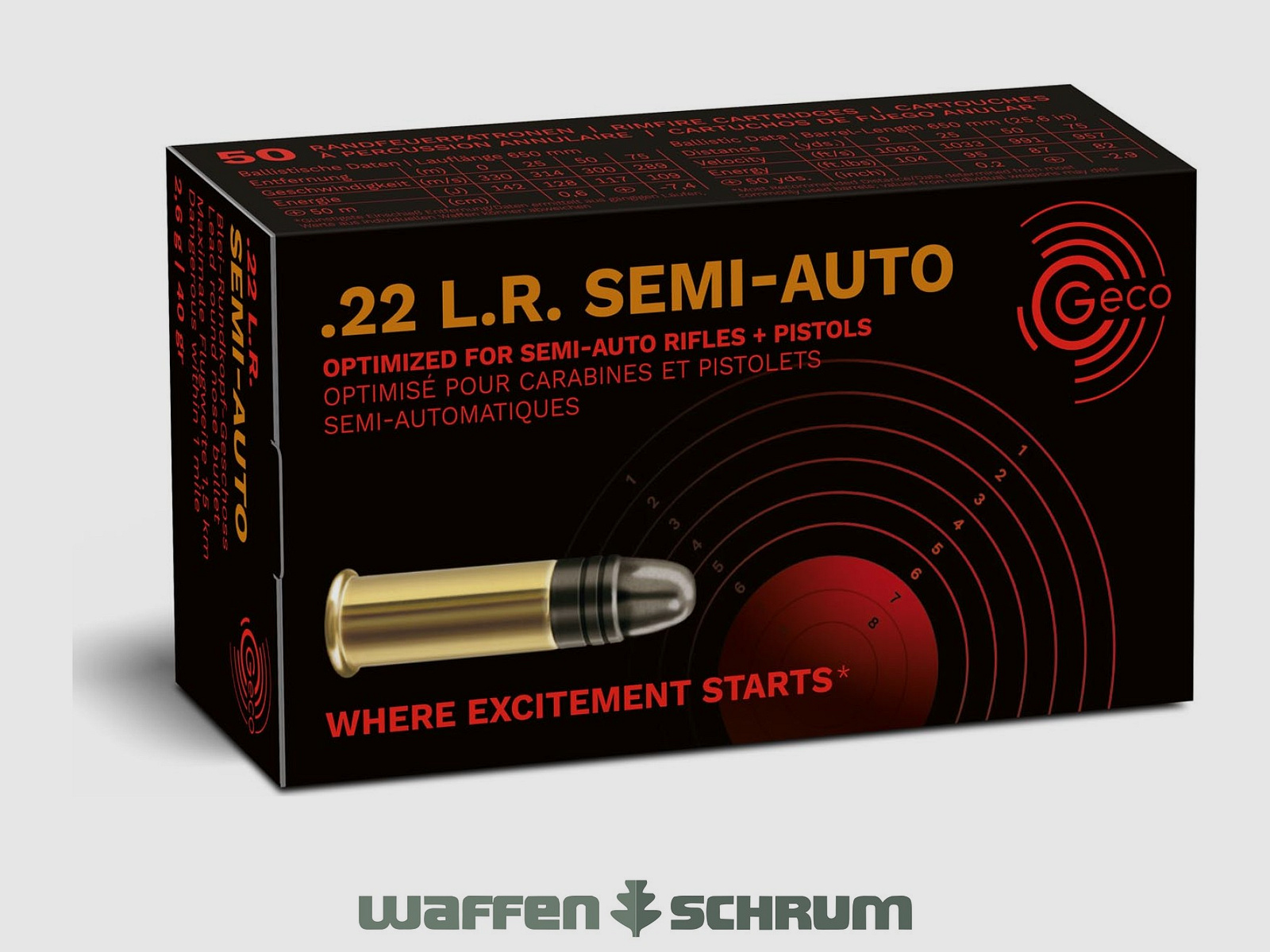 Geco Semi-Auto 2,6g - 40gr .22lr