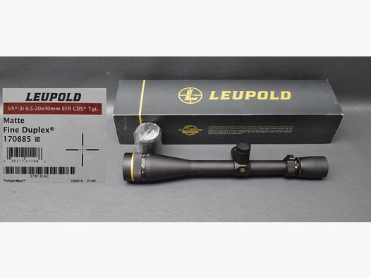 Leupold VX-3i 6.5-20x40 EFR CDS Tgt Absehen Feinduplex, Neuware aus Geschäftsauflösung