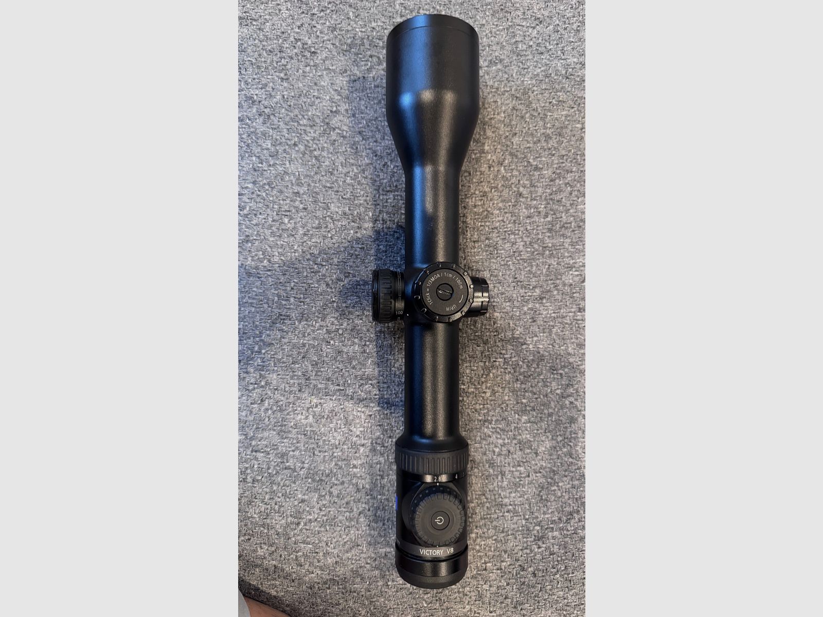 Zeiss V8 2.8-20x56 with ballistic turret and rail