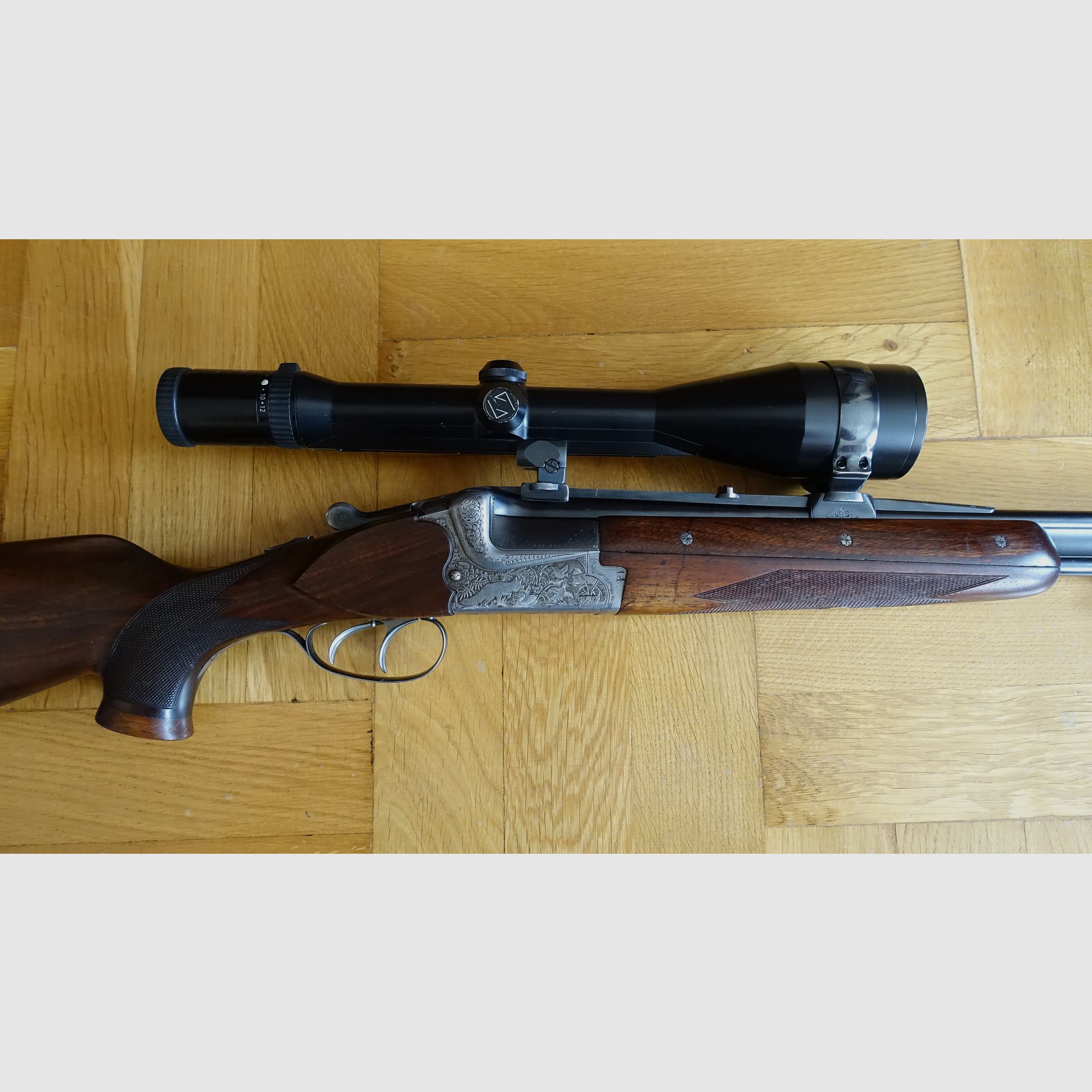 Bockdoppelbüchse Merkel BDB 221E 8x57JRS / Zeiss Diavari 3-12x56