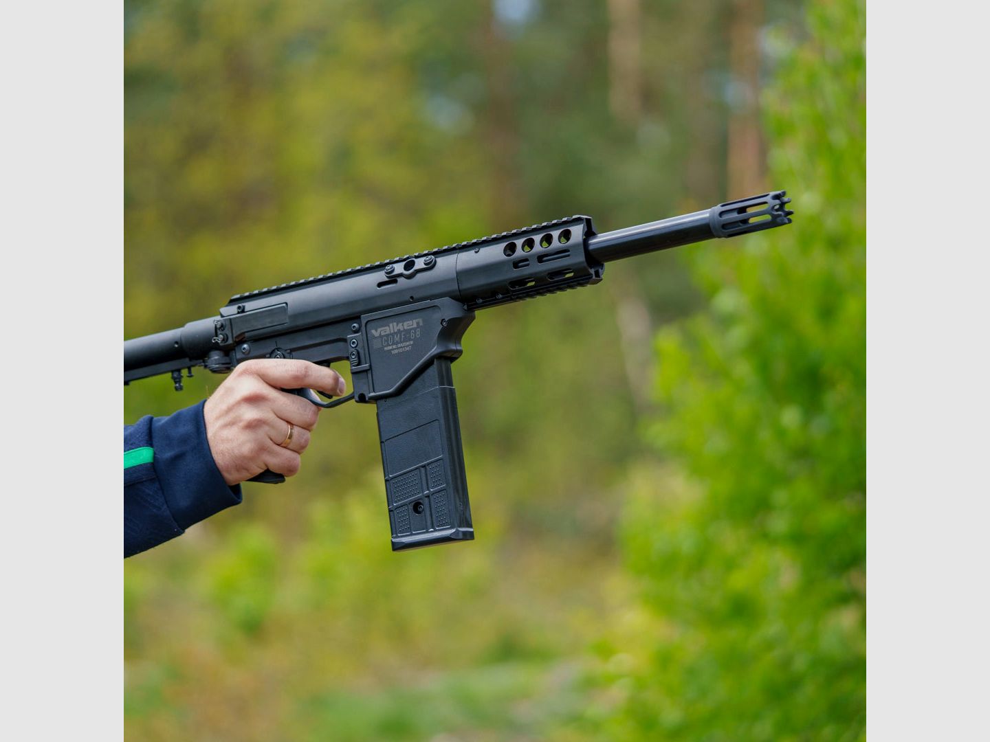 KOMBI | STEEL TUNING BARREL | 300MM + MUZZLE BRAKE | 22x1.5mm | Valken Milsig M17 CQMF | DIAMETER.683