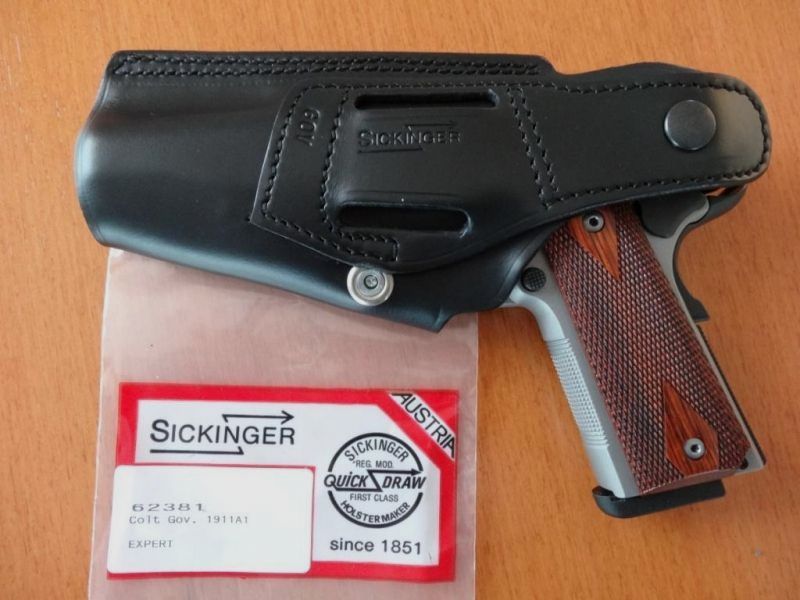 Funda Sickinger Sickinger EXPERT negra para pistola SL Colt Gov.1911 A1