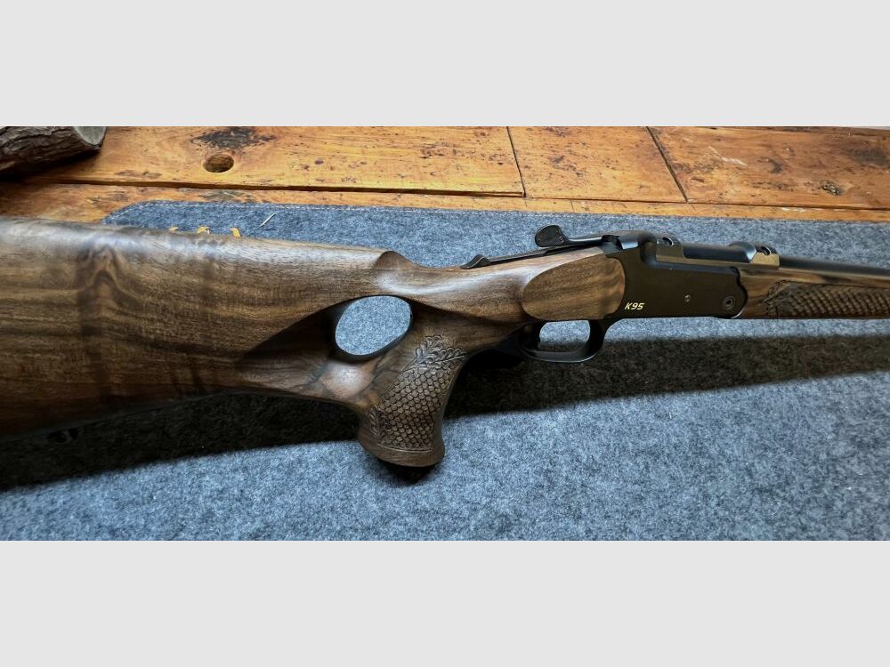 Blaser Kipplaufbüchse K95, Kal. .308Win, Stutzen, mit Holz-Lochschaft "Unik .308Win