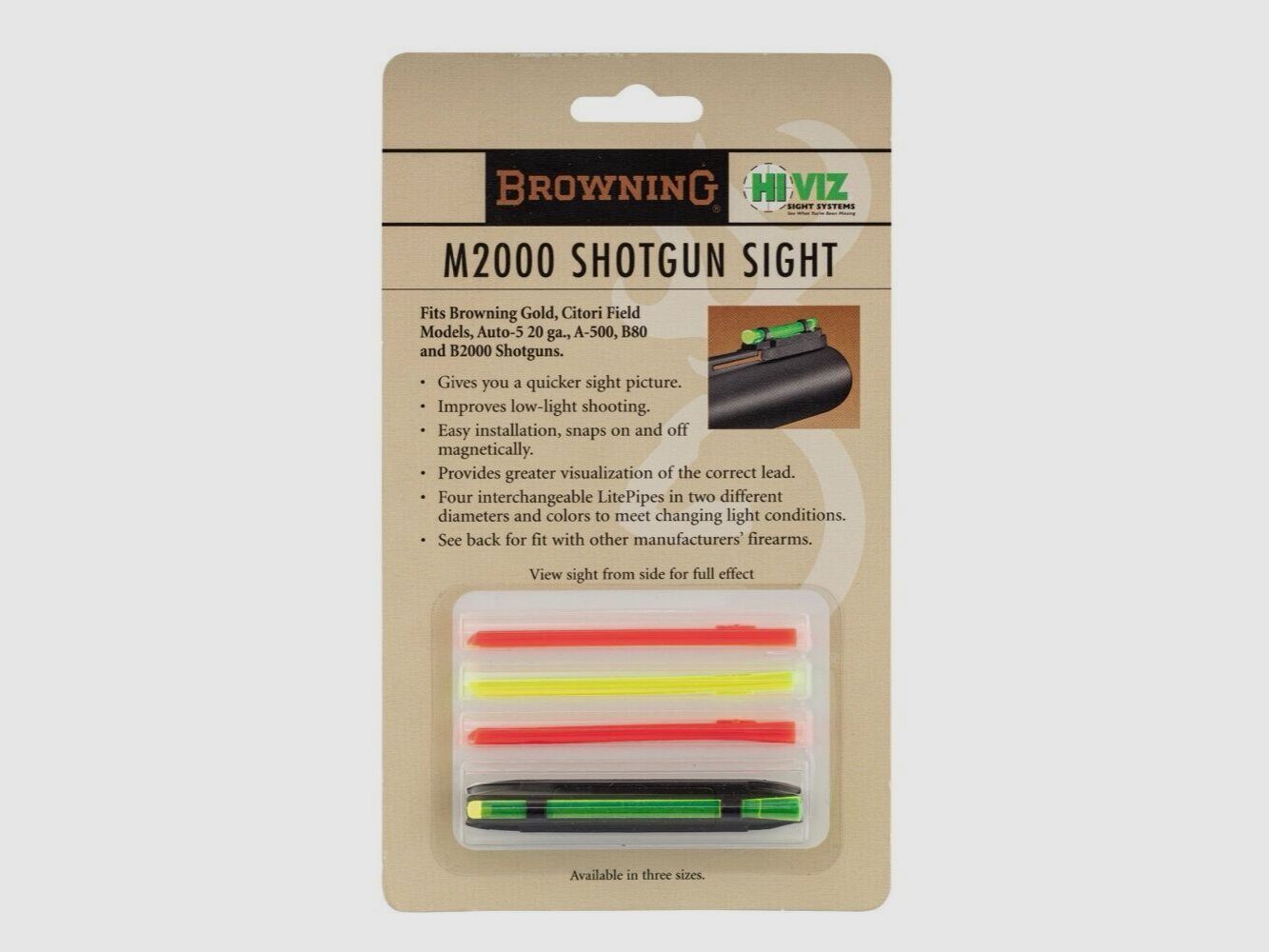 Mirino magnetico M200 – bande da 4,2 a 6,5 mm – Browning Hi-Viz mirino magnetico M200 banda da 4,2 a 6,5, immagine 2 di 3