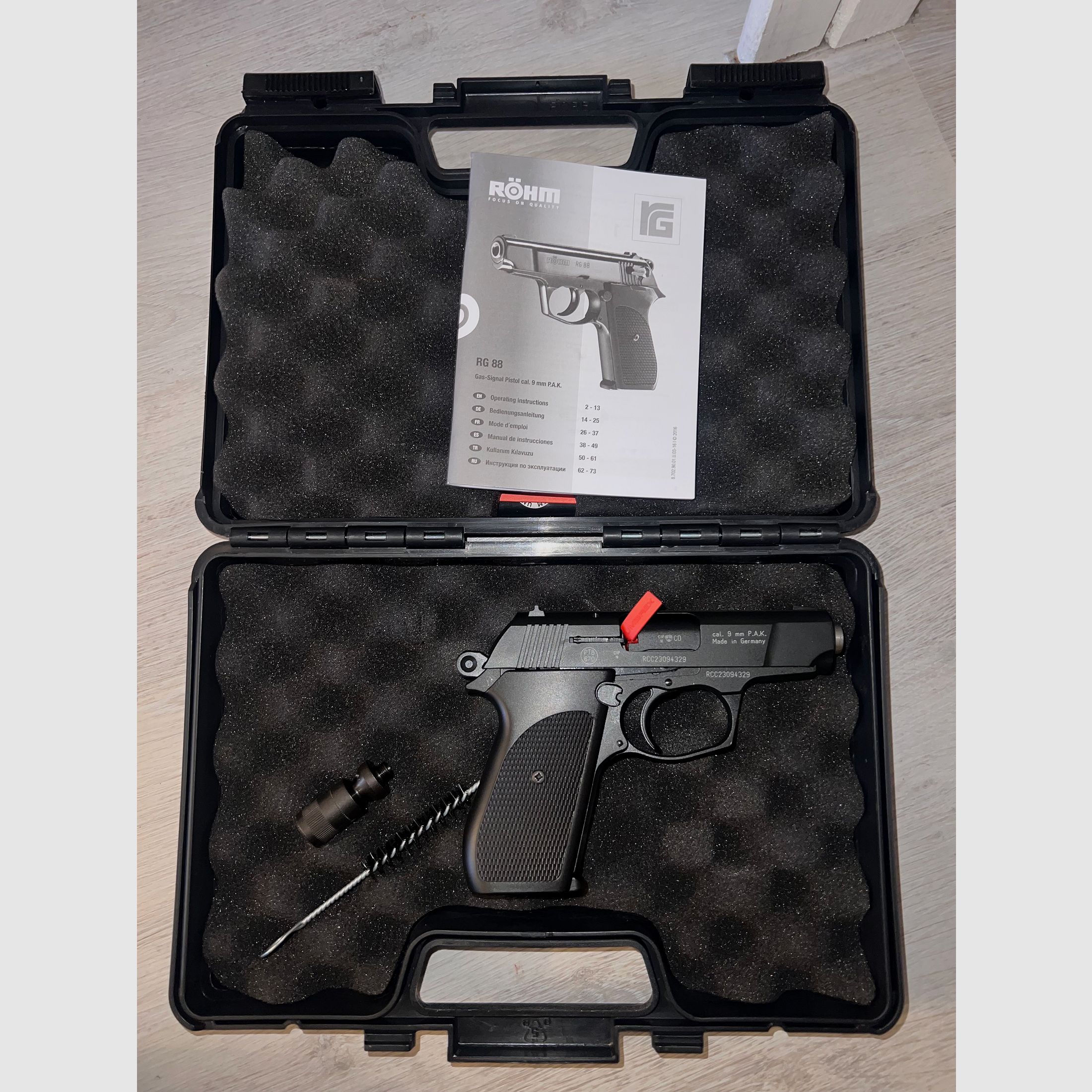 Röhm RG 88 Schreckschusspistole 9mm P.A.K. – Full Set – Neuwertig/OVP