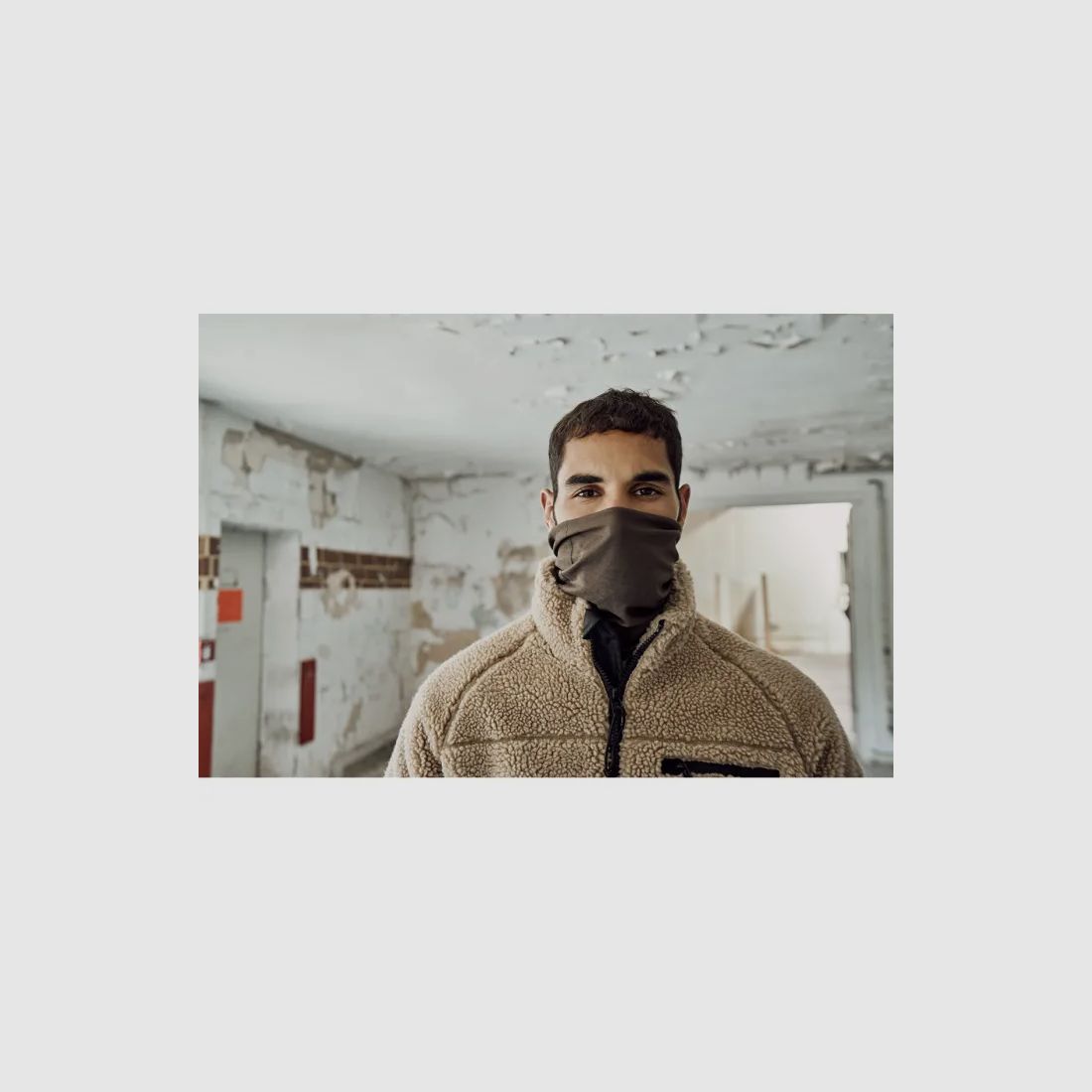 Multifunktionstuch (Schlauchschal) für Kopf, Gesicht, Hals - Einheitsgröße - Camel / Beige