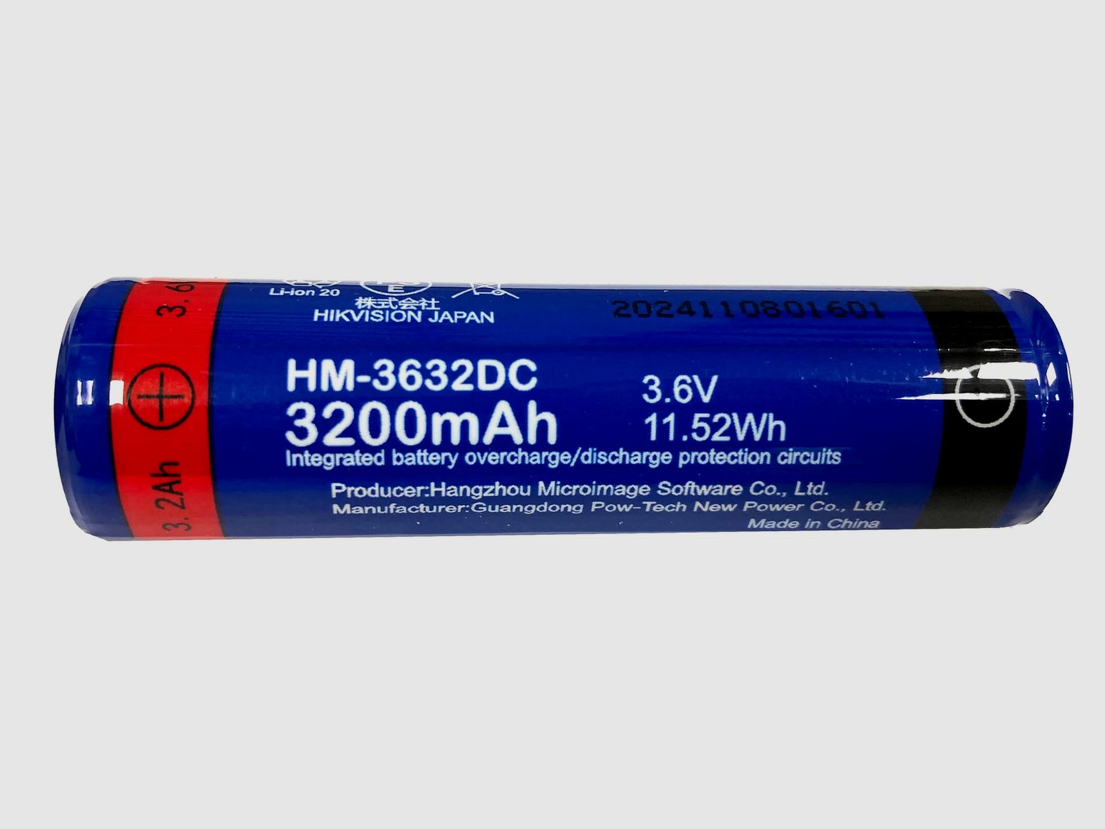 Hikmicro Batterie HM-3632DC 18650 3200 mAh, 3,6 V, image 1 sur 7