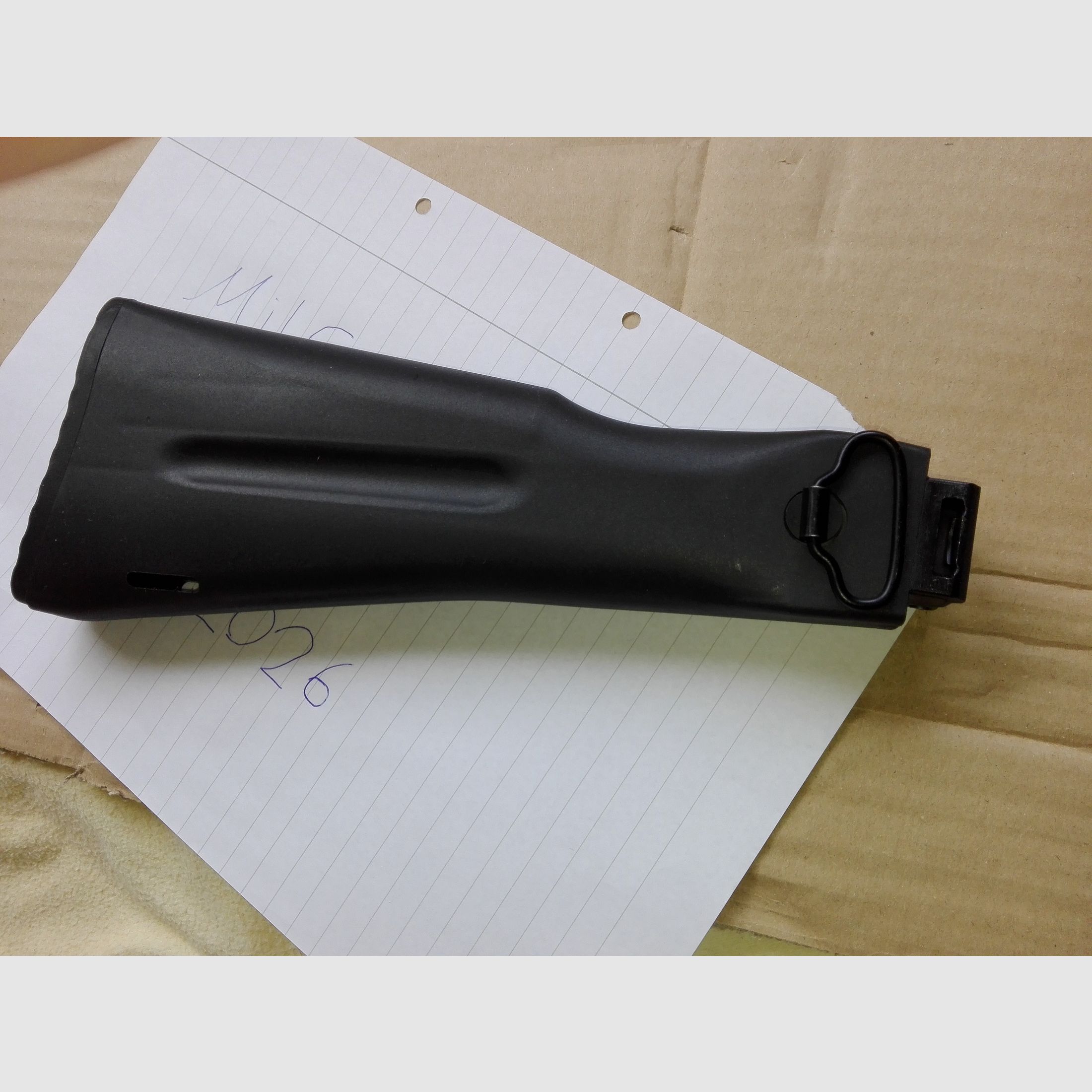 Original IZHMASH Polymer AK74M 5.5mm Pin/Pin Folding Stock, 100 Series AK folding stock (newer version with the slot for the butt pad strap)