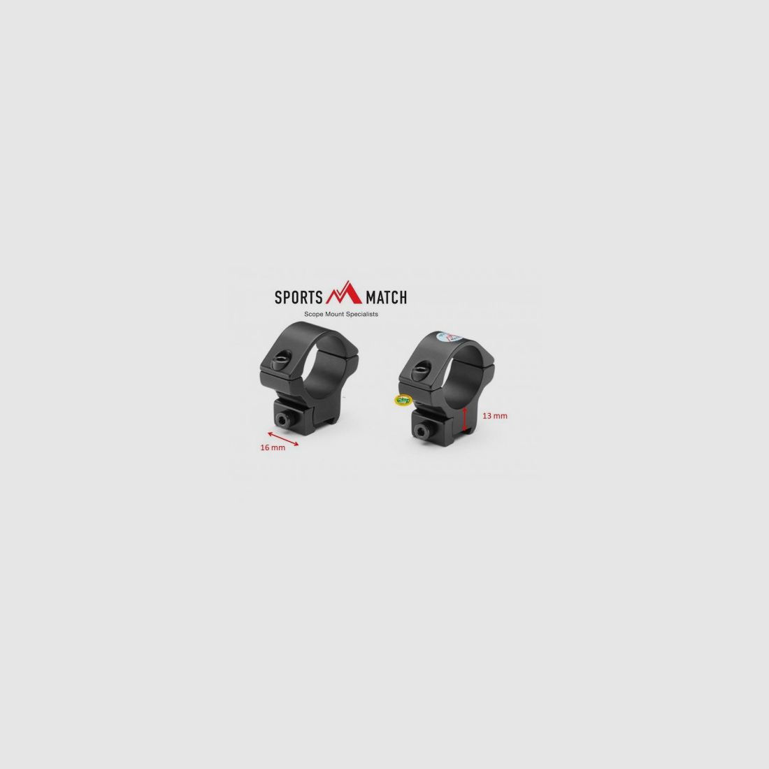 SPORTSMATCH Ringe 1 Zoll Schiene 11 mm BASSI