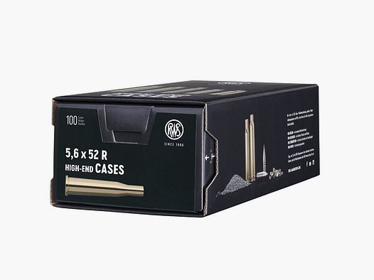 RWS Hülsen 5,6x52 R 100 Stück