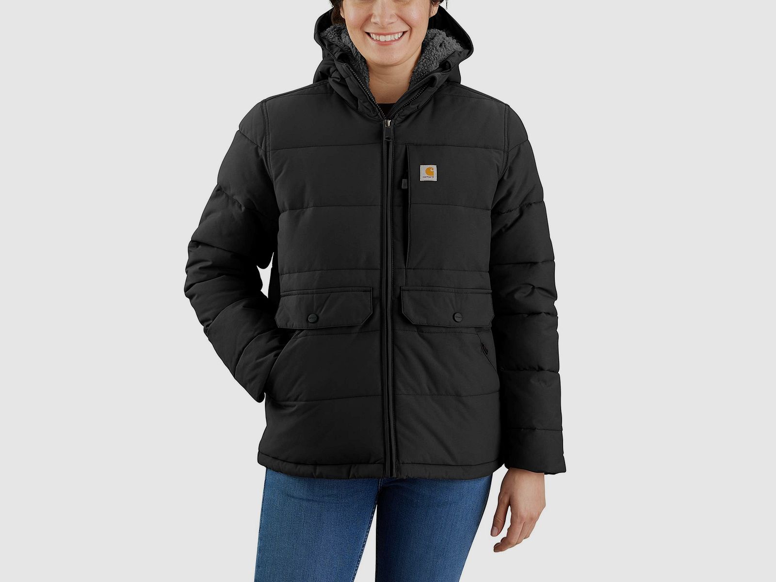 Carhartt Midweight Utility Winter Jacket Women Black XS