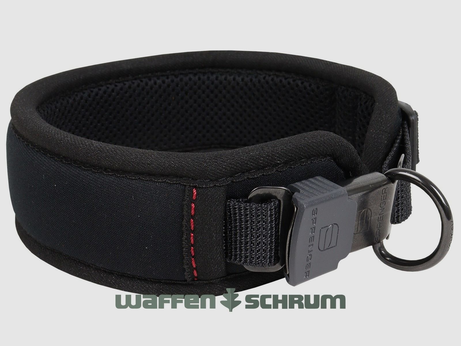 Collare in neoprene AKAH Comfort - Nero con chiusura rapida in plastica