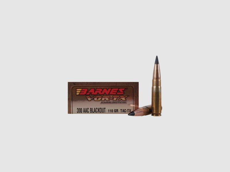 Barnes VOR-TX .300 AAC Blackout 110GR TAC-TX Flat Base 20 Patronen