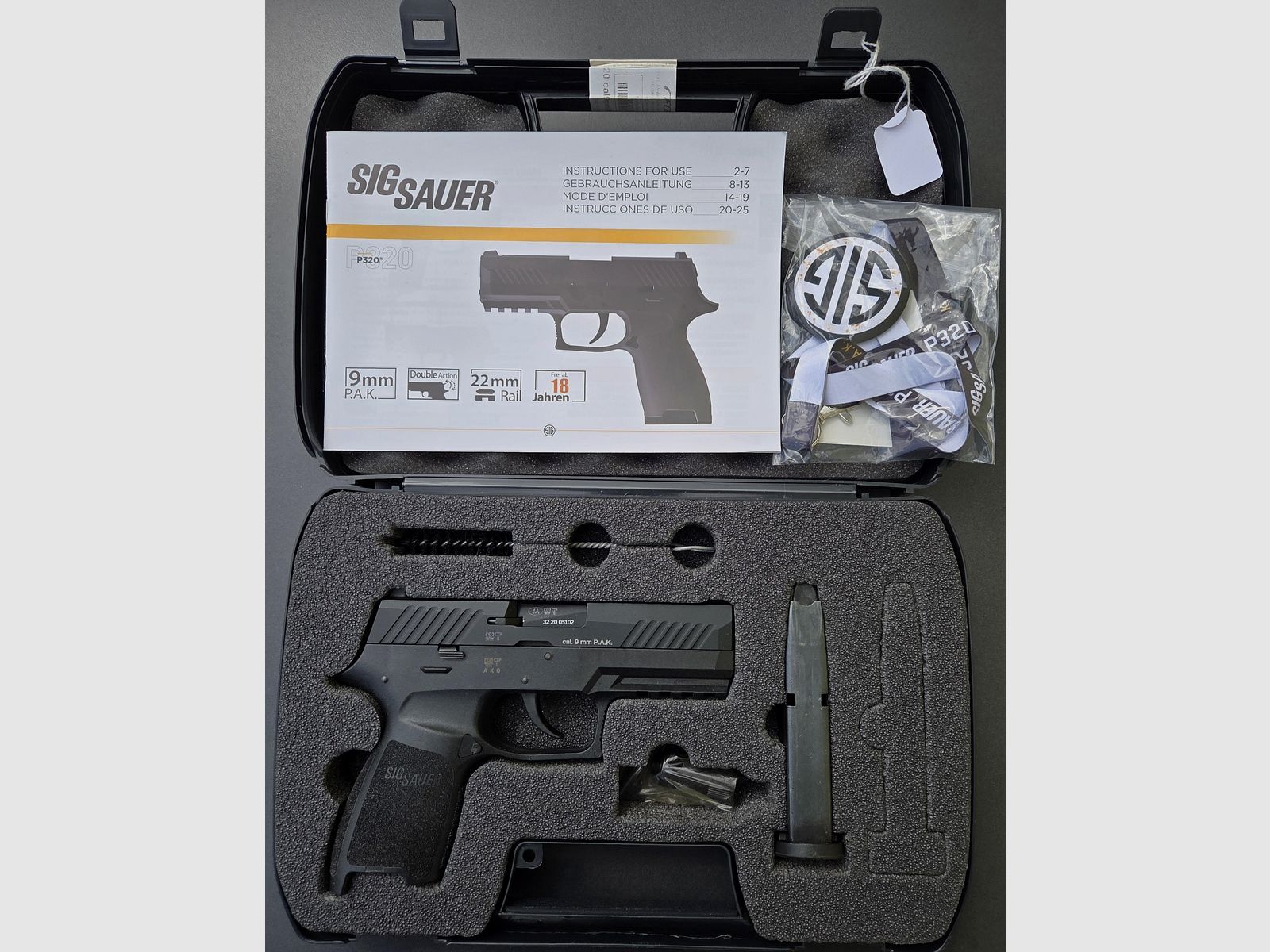 Zeer zeldzaam! Verzamelobject! Verkoop Sig Sauer P320 9mm P.A.K First Edition