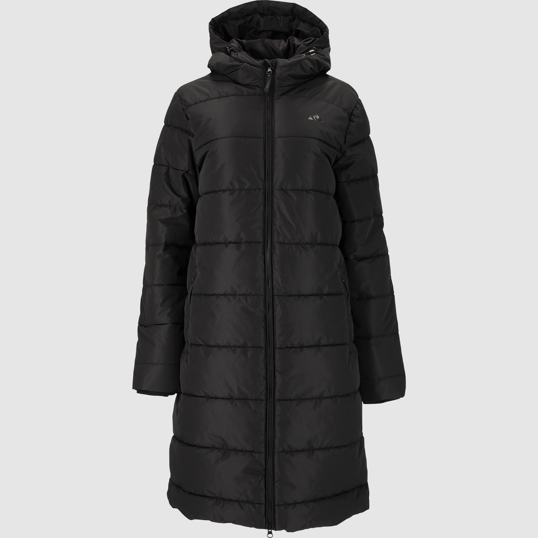 Amaret Steppmantel Lang Damen Schwarz - 38