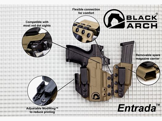 BLACK ARCH HOLSTER - Holster per pistola Entrada™ Flessibile Appendix