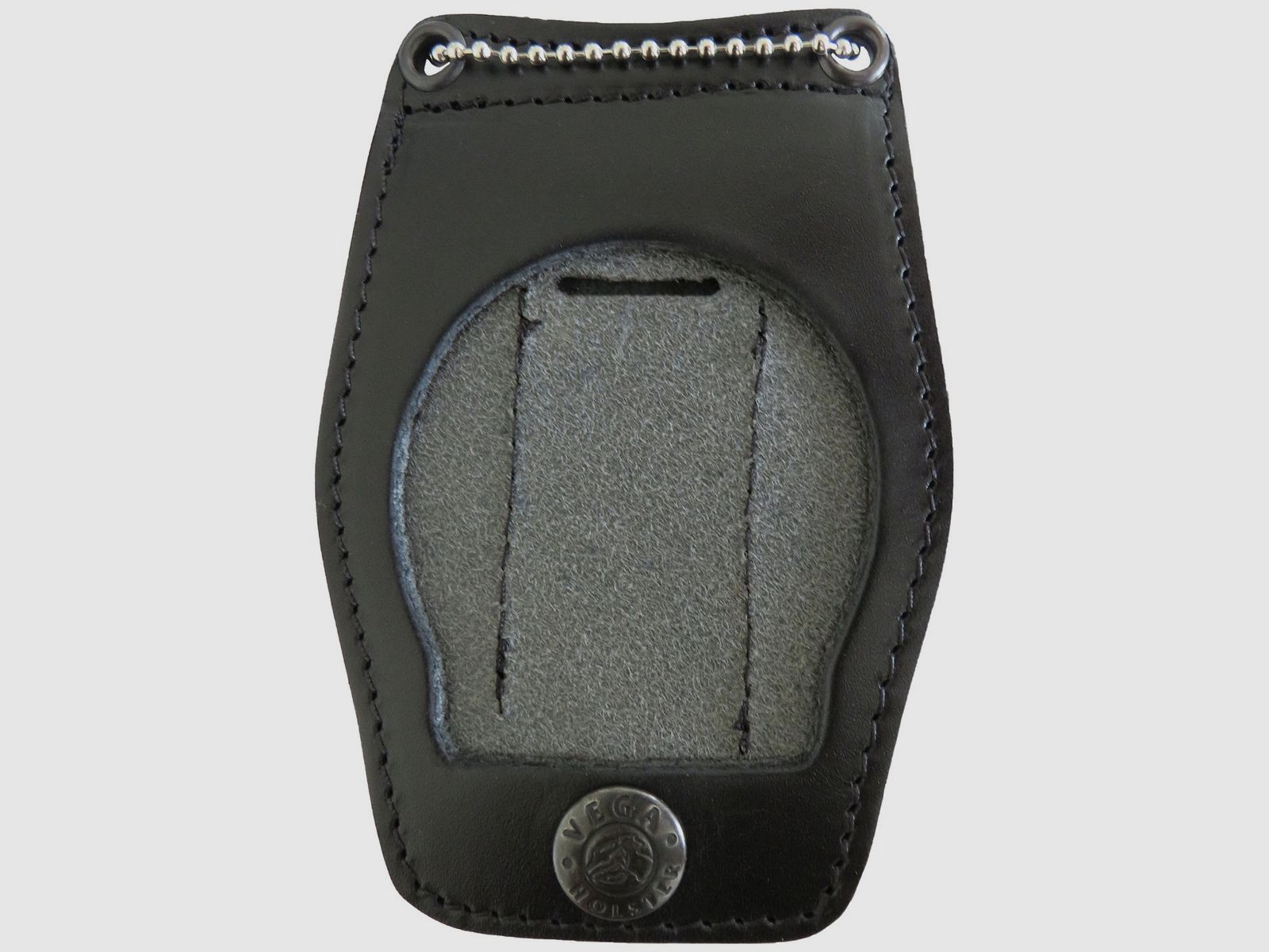 Vega leather plate holder with chain 1WB50 black for CC plate and similar, image 1 of 2