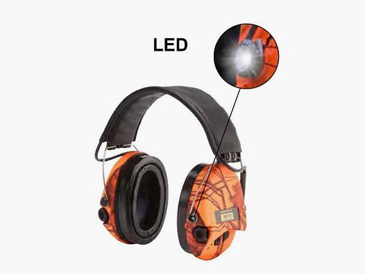 SORDIN Gehörschutz Supreme Pro X LED -orange/Gel 25dB - aktiv und flach