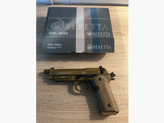 Beretta M9 A3 CO2 pistola de aire comprimido de metal completo Cal. 4,5 mm BB FDE
