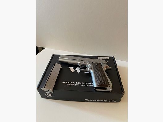 Wei-ETech M1911 Vollmetall GBB Chrome finish 