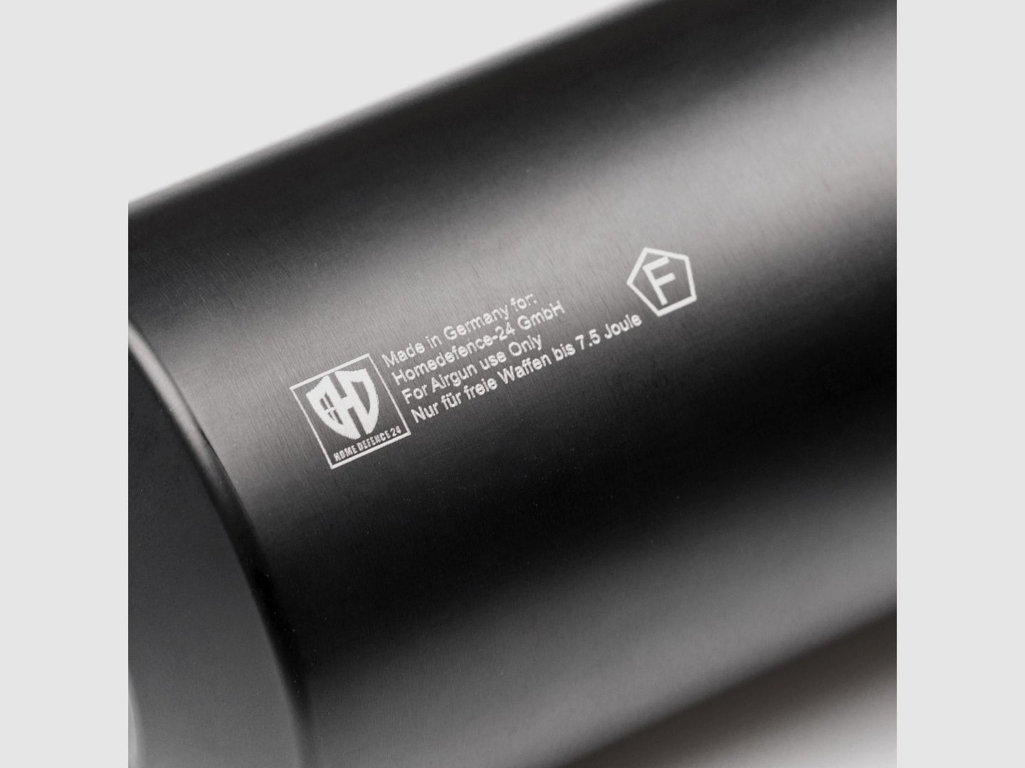 SCHALLDÄMPFER | SILENCER Thread 20x1 | CNC | SCHWARZ | L 20cm | HDR68