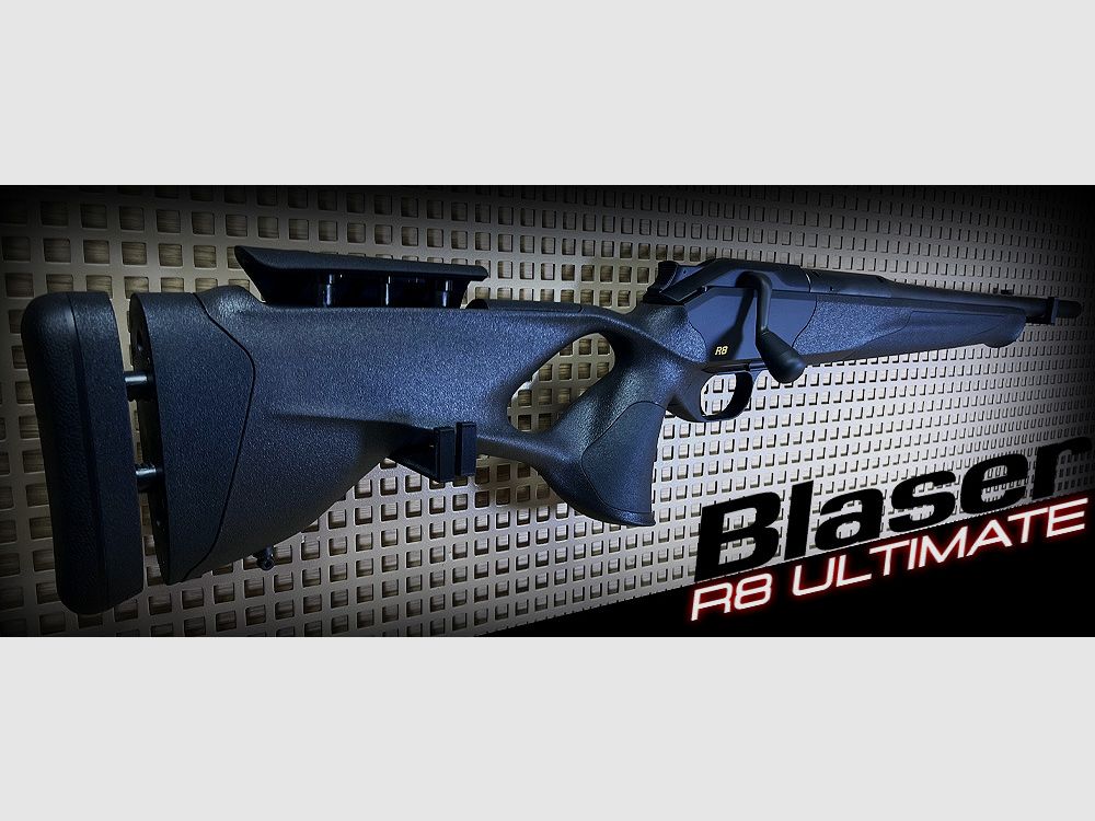 BLASER R8 ULTIMATE ELASTOMER / Volledige aanpassing / gouden trekker / M15x1 / Kaliber & loop naar keuze