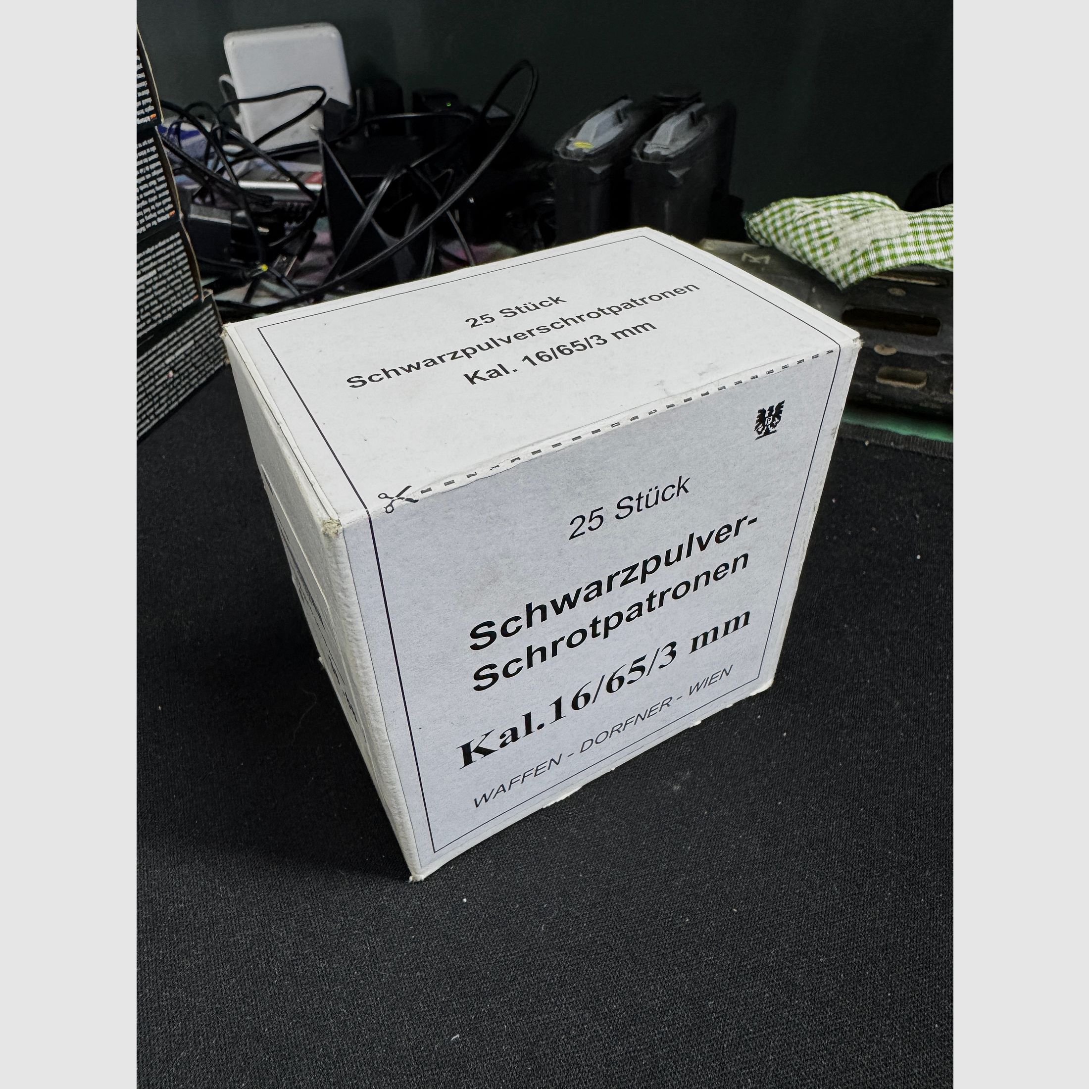 Schwarzpulverschrotpatronen 16/65/3mm