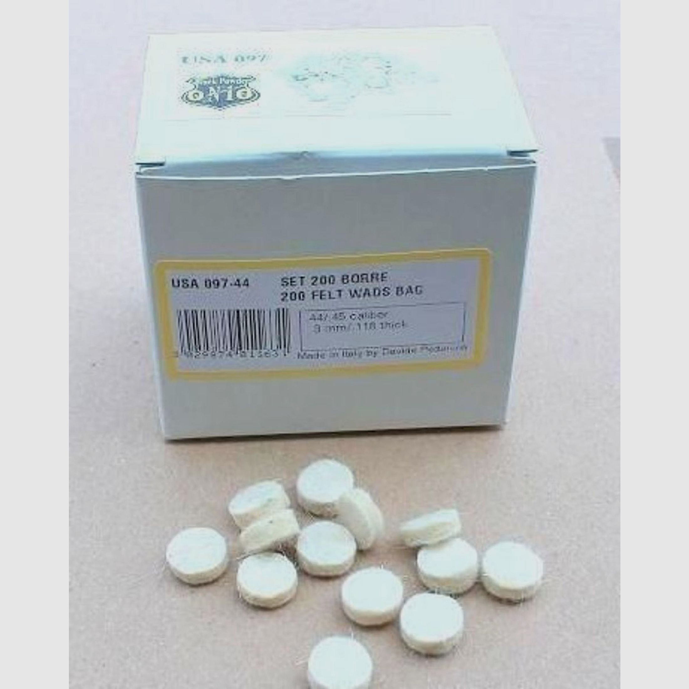 Pedersoli Filzepfropfen Cal. .58, USA 097-058, 200 Stück, 10mm dick